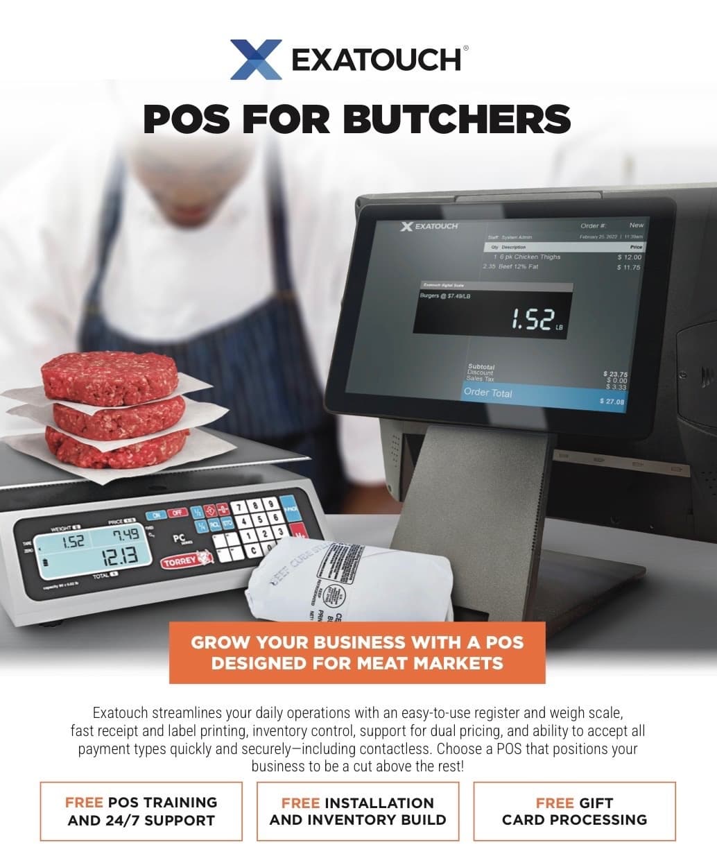 Exatouch POS for Butchers & Meat Markets