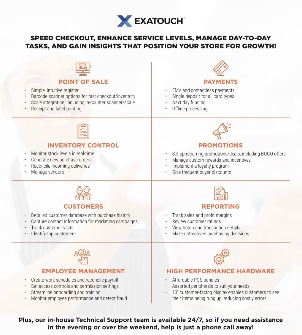 Exatouch POS for Features Overview